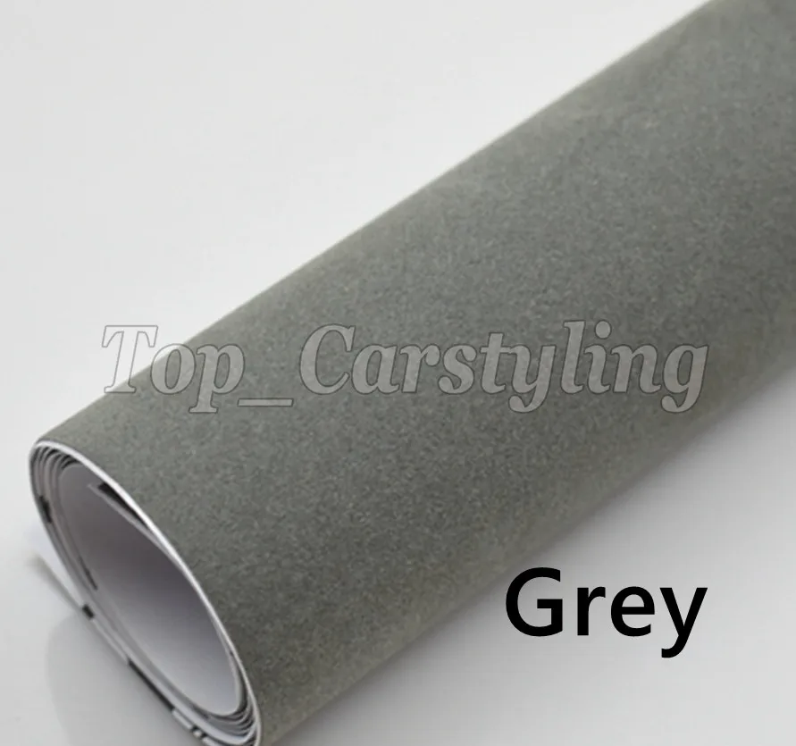  Alcantara auto suedes velvet vinyl car wrapping Film coating sticker (45)