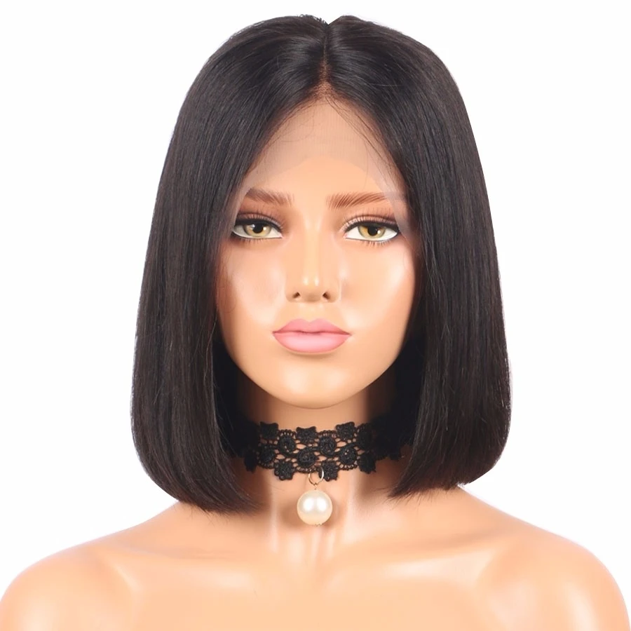Silk Base Straight 110 Density Lace Wig Short Indonesia Noble Bob