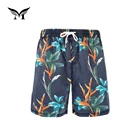 New Italy designer OEM custom printed summer 100% cotton men sexy beach shorts