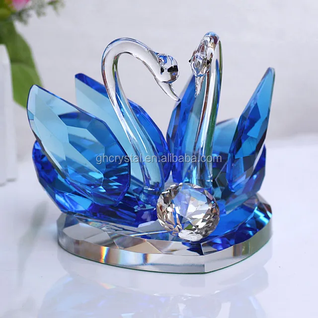 home decoration gift crystal swan crystal wedding souvenirs