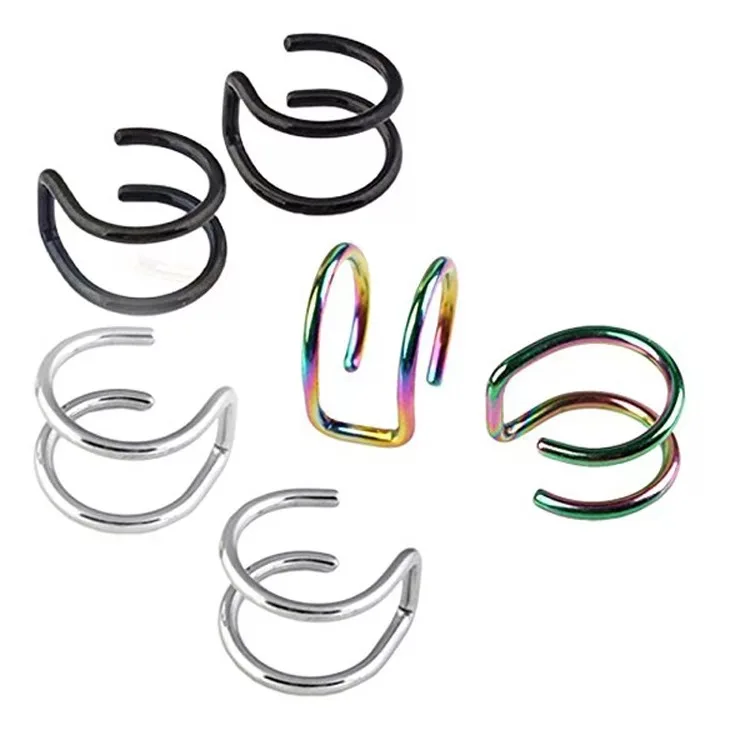 Stainless Steel Ear cuff Helix Cartilage Ear Ring For Men, Silver / gold / black / black / rose gold / blue ...
Stainless Steel Ear cuff Helix Cartilage Ear Ring For Men, Silver / gold / black / black / rose gold / blue ...