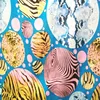 Top quality Reflection Hot Sale Printed silk fabric for scarf