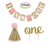1st Birthday Party Supplies Cake Topper Birthday Hat I Am One Banner For Baby Shower Favors