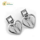 New fashion simple metal spring hair clip silver color heart shaped girls hair clips