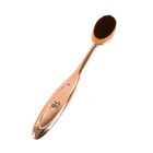 Private label makeup tooth brushes plastic shiny diamond rose gold makeup brush