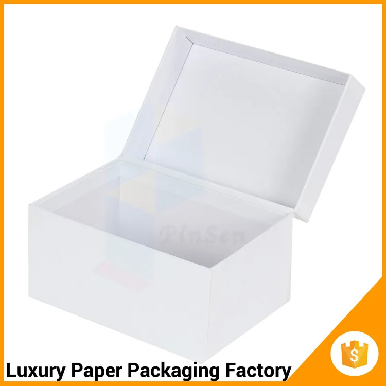 white cardboard electronic packaging clamshell gift box