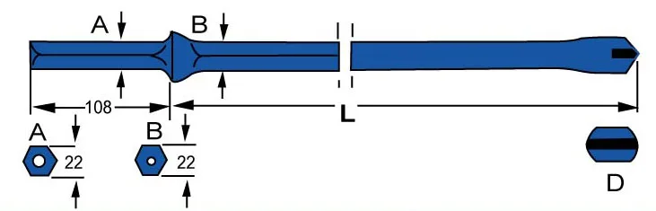 China Factroy Mining Stone Drilling Integral Drill Rod