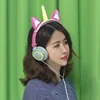 2019 new china product wired over ear unicorn headset headphone gaming with led glow light