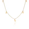 A1169 Modern jewellery 925silver basic gold dot necklace by Moyu