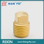 Plug Male Npt Male Brass Square Head Plug Male 1/4 NPT Thread