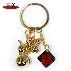 Creative design trinkets, gourd shape key ring several parts of metal key chain