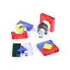 Children Educational Plexiglass Puzzle Set of Coloured Acrylic Blocks Transparent Kids Building Block