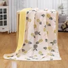 Summer cool children fruit pineapple print washed cotton fabric material air conditioning blanket