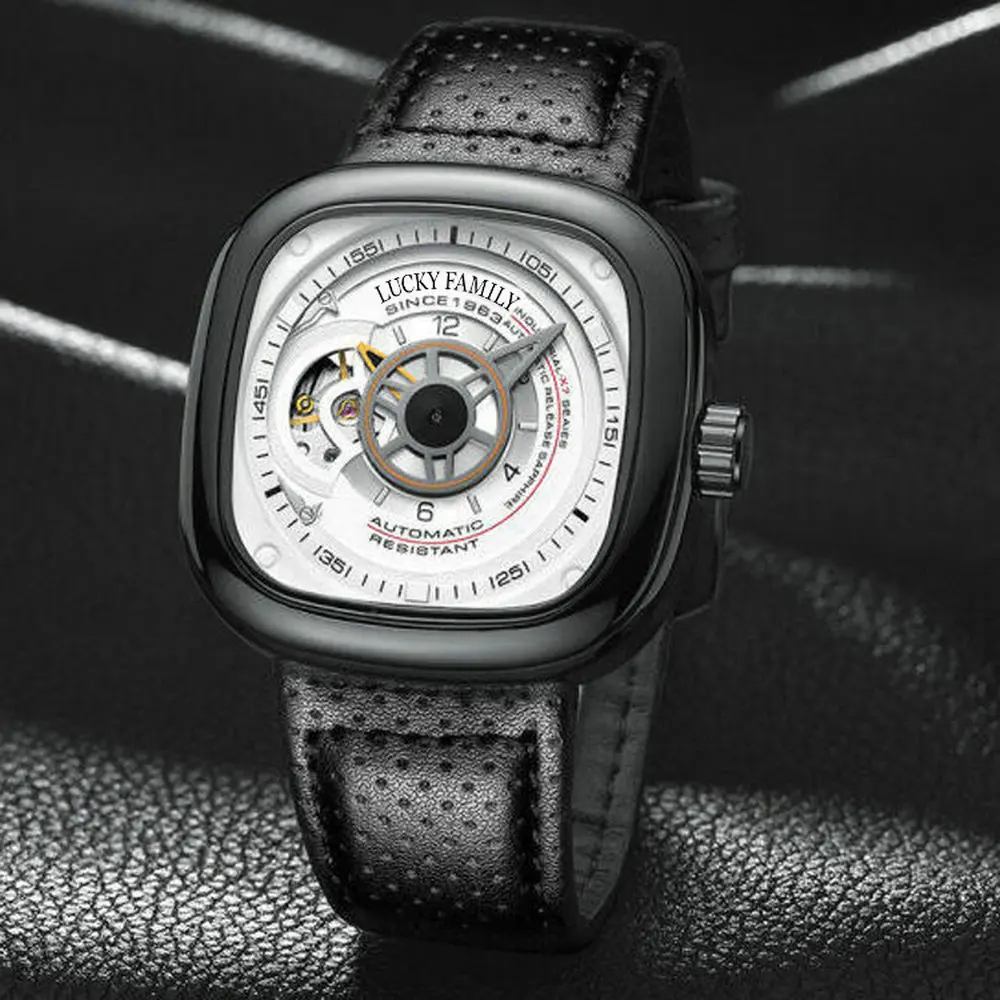 Top Men Custom Wrist Watch Logo Luxury Sport Men Genuine Leather Waterproof Fashion Skeleton Automatic Mechanical Watch
Top Men Custom Wrist Watch Logo Luxury Sport Men Genuine Leather Waterproof Fashion Skeleton Automatic Mechanical Watch