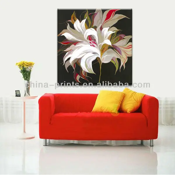 Colorful Thick Texture Abstract Flower Canvas Oil Painting