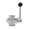 Hygienic Sanitary Stainless Steel Clamp Pull Hand Tri Clamp Manual Butterfly Valve
