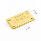 Handbag Accessories Manufacturer Design Metal Label Name Tag, Gold Metal Custom Made Logo Plate For Bag Hardware