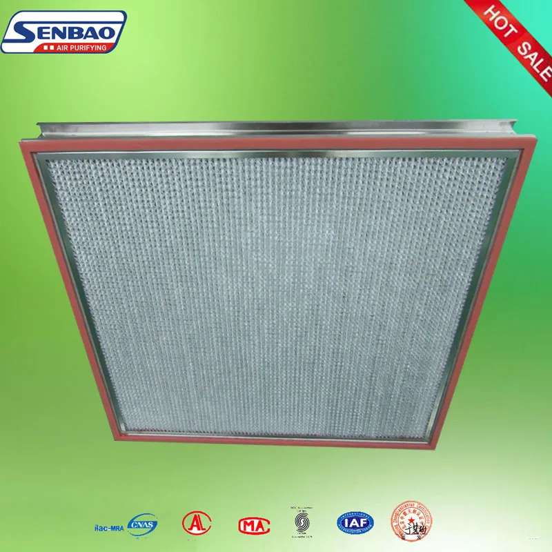 Stainless Steel Frame High Temperature Hepa Filters Air Purifier