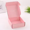Custom Luxury Baby Pink Full Printed Matte Corrugated Foldable Paper Mailing Box For Underwear With Brand Logo