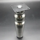 Chrome plated gourd aluminum alloy metal furniture adjustable sofa leg