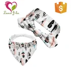Washable OEM100% Cotton Baby Bandana Bib Set