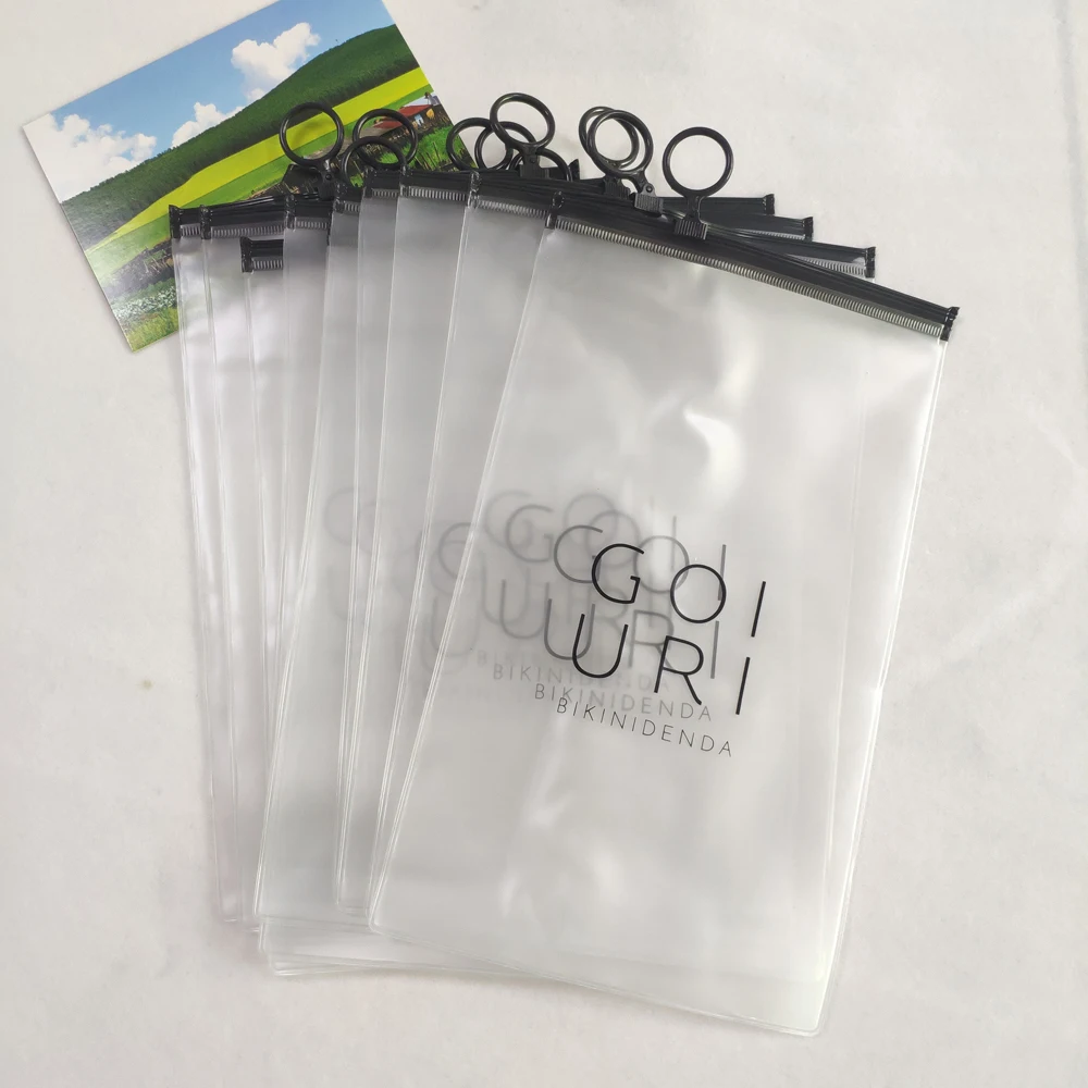 Custom Hair Bundles Packaging Pvc Hair Extension Bag Clear Frosted