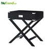 Hot Sale Accent Coffee Cross Black Furniture Side Tables With Drawer