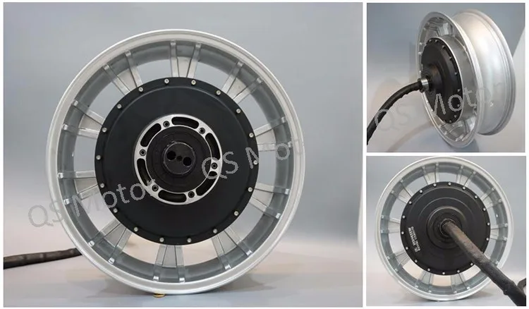 QS Most Powerful Liquid Cooling 17inch 14kw 273 80H V3 Water Cooled E-Motorcycle Hub Motor.