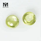 Loose Gemstone Cabochon Peridot Color Round 6.0mm Cubic Zirconia Stone