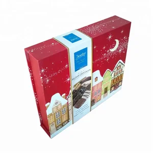 custom christmas biscuit paper gift box for cookies packaging