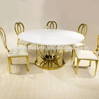 Foshan Factory Luxury Golden Dining Room Table
