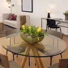 new style restaurant kitchen tempered table glass modern furniture