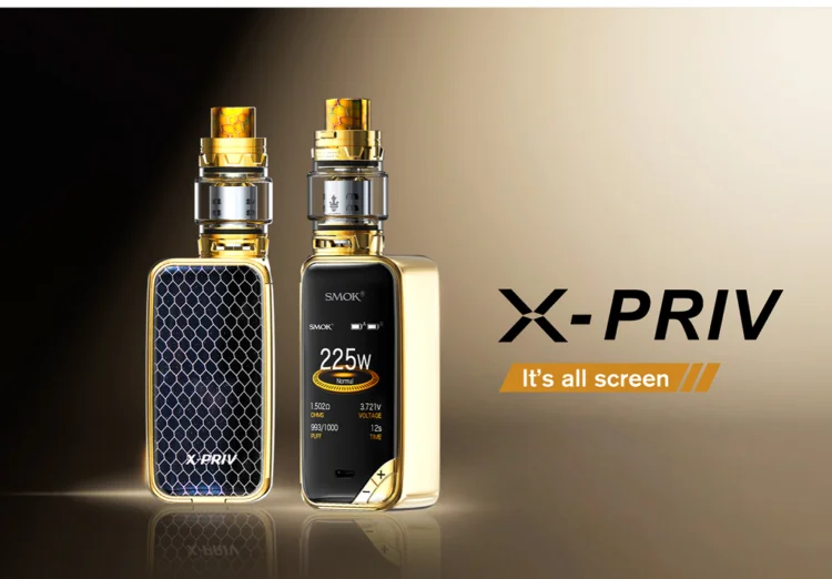 2018 新产品 smok x priv 225 w e 香烟 mod 套件与 tfv12 王子坦克