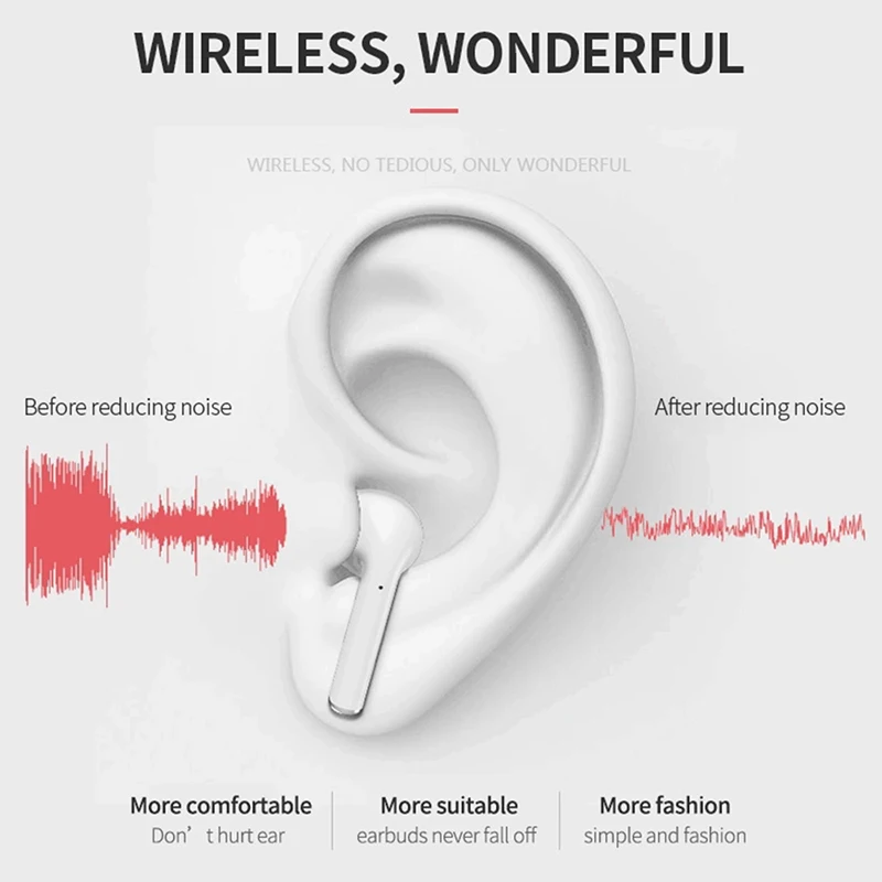 I12 Black Earphone Box Bluetooth Earphone Battery Blootooth Headphones Binaural Microphone - ANKUX.COM