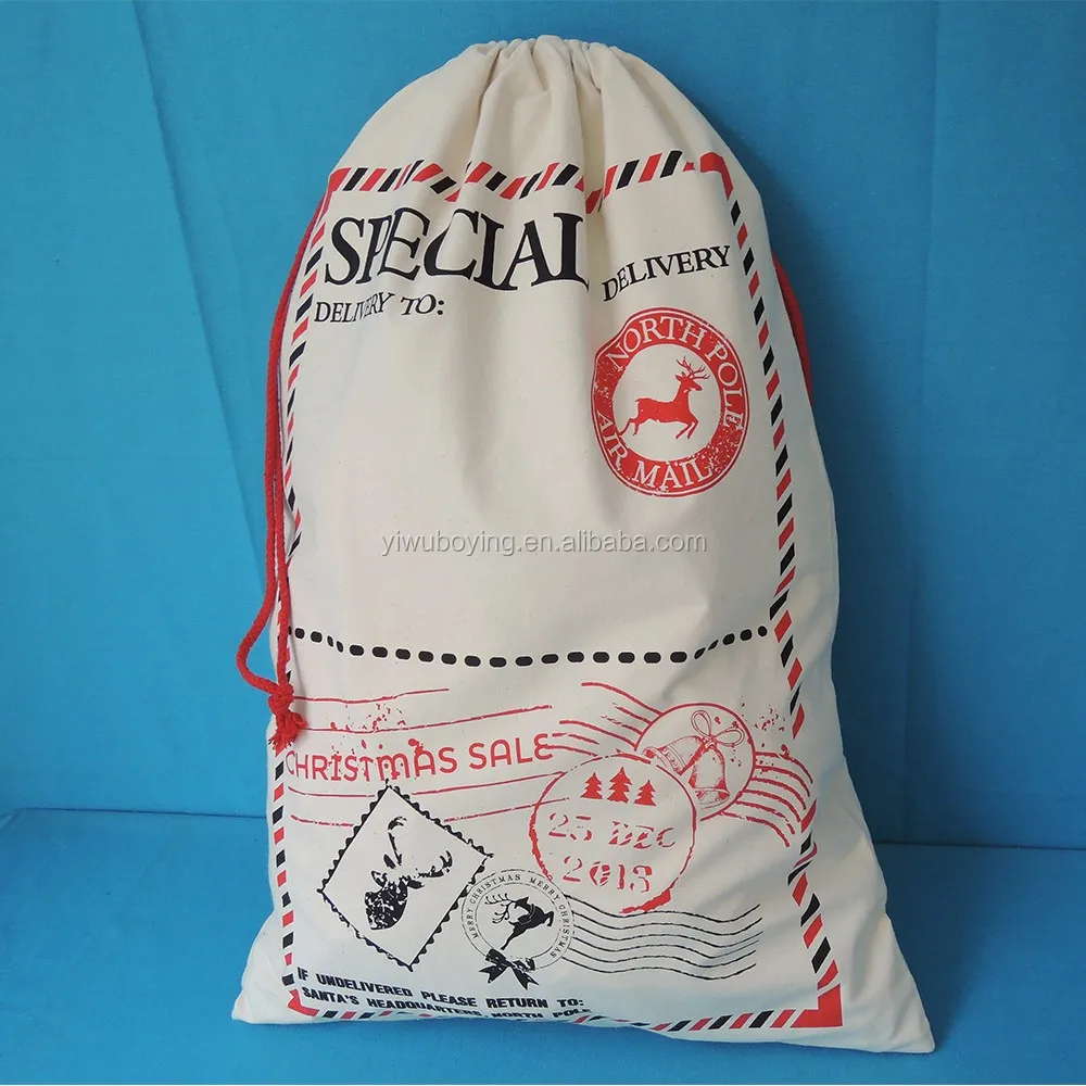 fashion christmas decoration gift santa sacks latest canvas