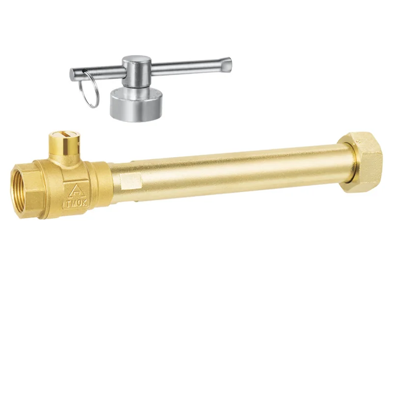 Magnetic lock brass water meter valve install head of water meter