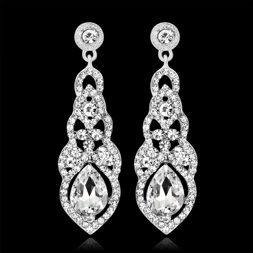 Jewelry Earrings Dangles Swarovski Dangle silver-colored casual look 