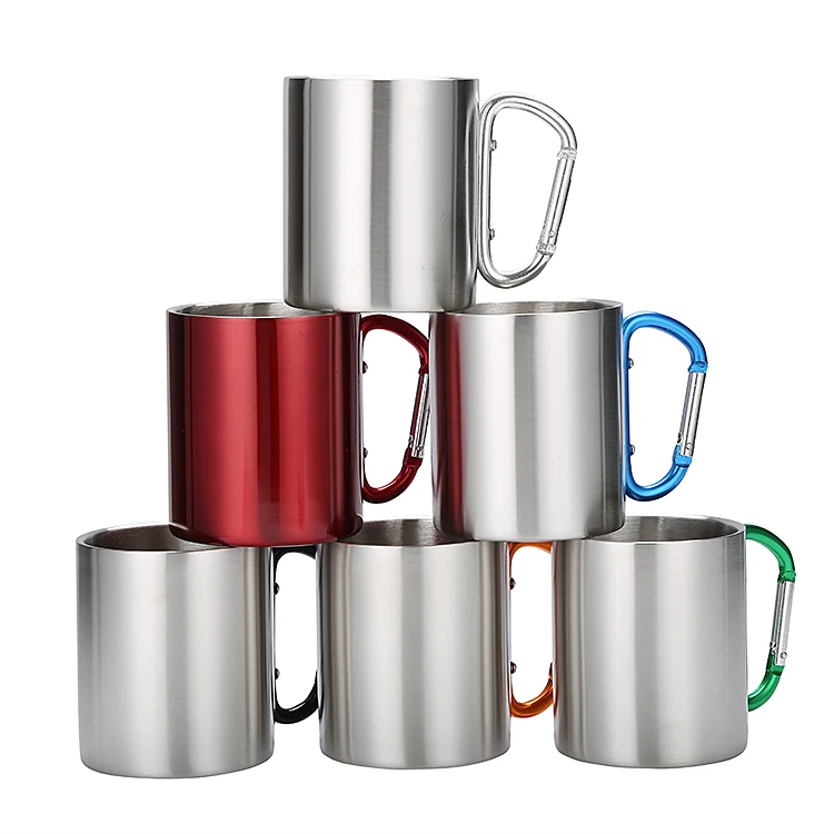 MIKENDA Mountaineering outdoor travel essential double-layer stainless steel cups with buckle cups, Black green blue orange red purple
MIKENDA Mountaineering outdoor travel essential double-layer stainless steel cups with buckle cups, Black green blue orange red purple