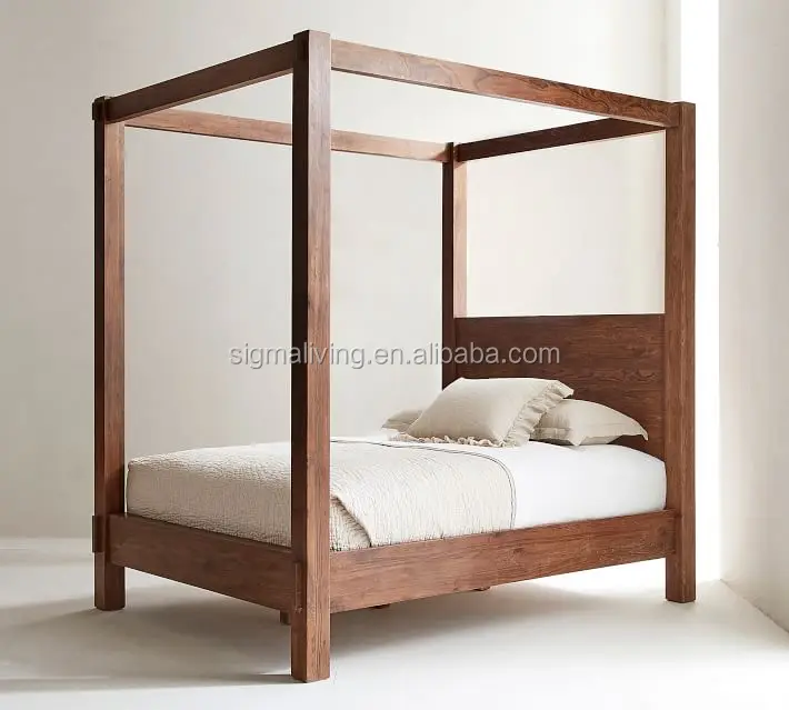 Beach house luxury teak furniture teak canopy bed