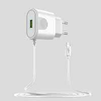 

TD-LTE 2019 New portable 5V 2.4A USB travel chargers mobile phone accessories with Android cable