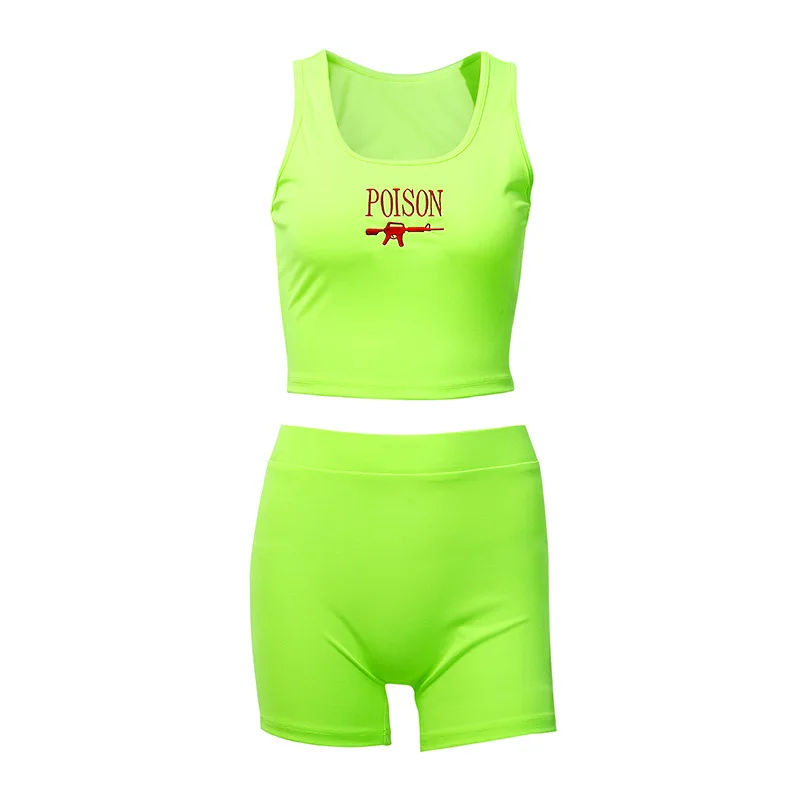 Two Piece Set Fluorescent Green Top Shorts Suit Sexy Turtleneck Bodycon Sport Suit Casual Femme Tracksuit
Two Piece Set Fluorescent Green Top Shorts Suit Sexy Turtleneck Bodycon Sport Suit Casual Femme Tracksuit