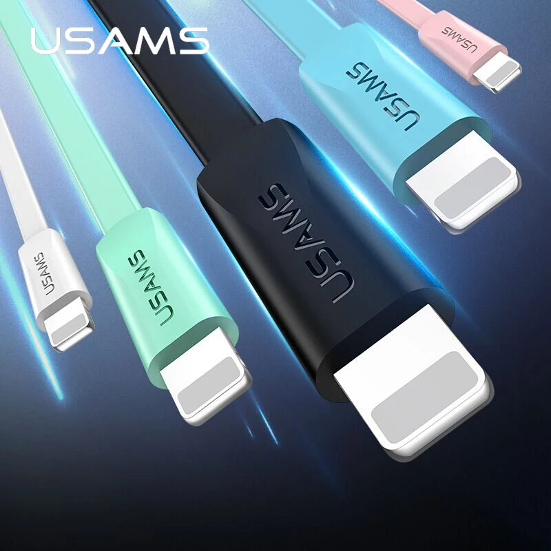 USAMS US-SJ199 1.2m U2 8 pin Flat Noodle Fast USB Charging Cable for iphone Charger Data Wire, Black/white/green/blue/pink
USAMS US-SJ199 1.2m U2 8 pin Flat Noodle Fast USB Charging Cable for iphone Charger Data Wire, Black/white/green/blue/pink