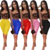 2019 New Arrivals Summer Fashion Women Casual Mid Waist Solid Color Skinny Club Party PU Leather Short Pants