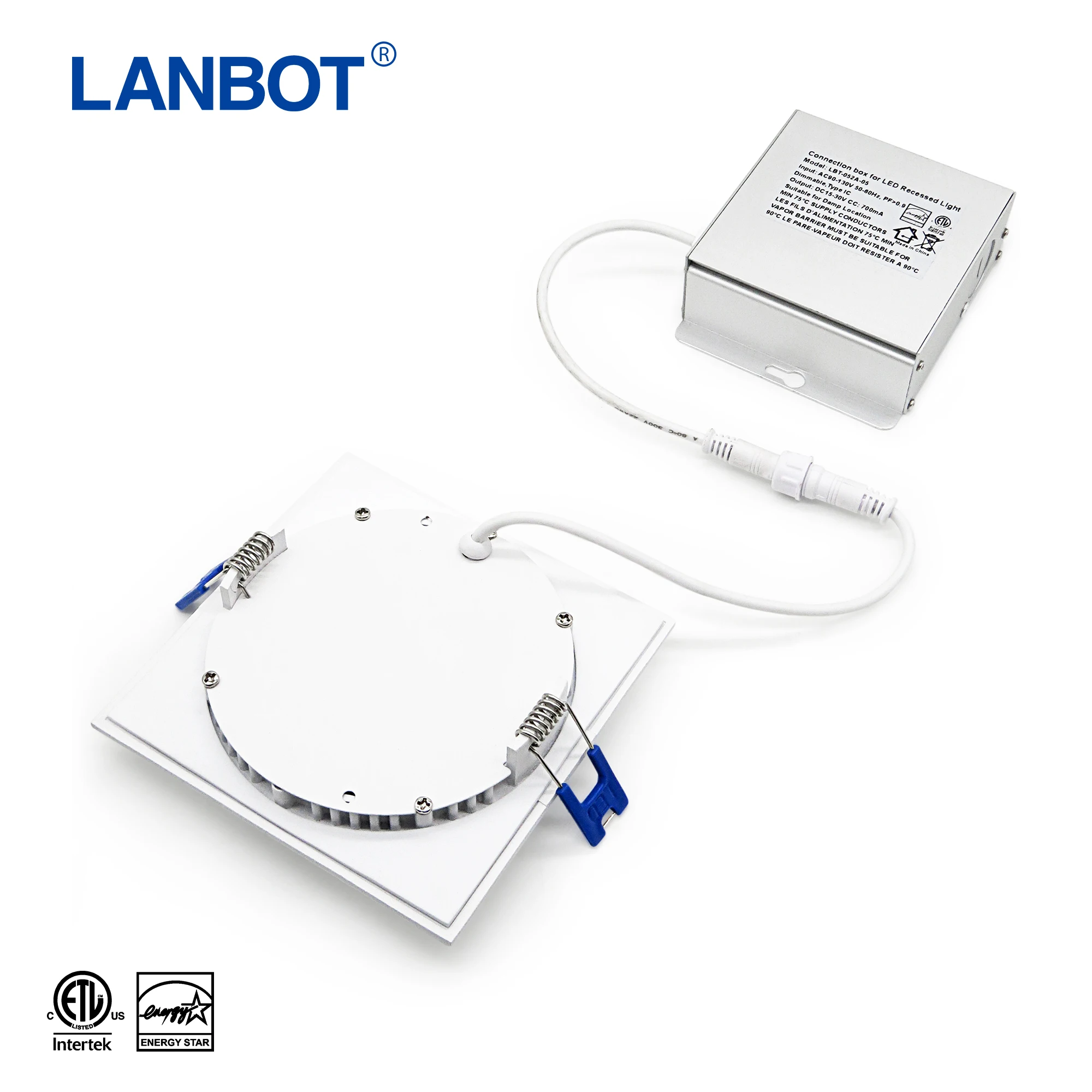

Lanbot ETL 4 Inch 9W 12W LED Recessed Slim Panel Light Downlight With Junction Box