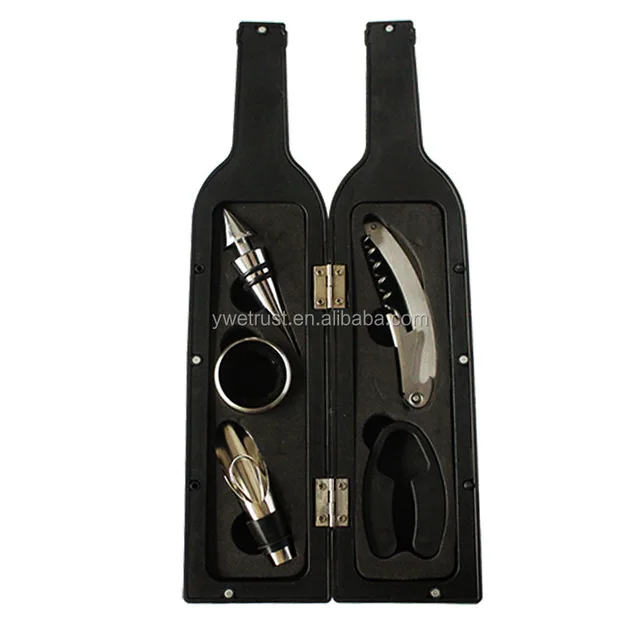 wine accessories gift set - 5 pcs deluxe wine corkscrew opener