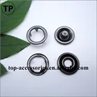 Metal brass plating prong snap button with four parts for clothing