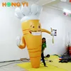 Custom cute Inflatable radish chef cartoon people model advertising promotion decor inflate radish balloon