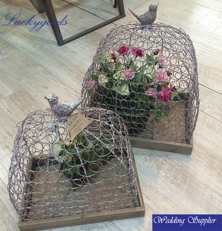 Lbc027 Latest Design Wholesale Decorative White Fancy Bird Cages