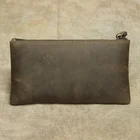 Long Purses Wallet Long Khaki Long Style Leather Bag Coins Purses Wallet Cases Keys Pouch With Slots Inset