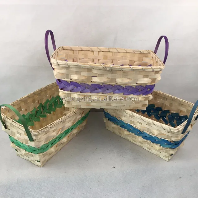 bamboo woven easter baskets
